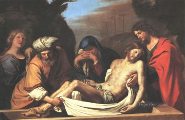 La mise au tombeau du Christ Guercino Peinture à l'huile